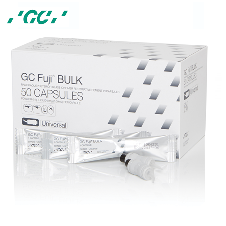 GC Fuji BULK Self Cure Glass Ionomer Cement, 50 Capsules/Box